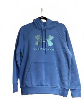 Under Armour Women's UA Rival Fleece Shimmer Hoodie Medium Blue